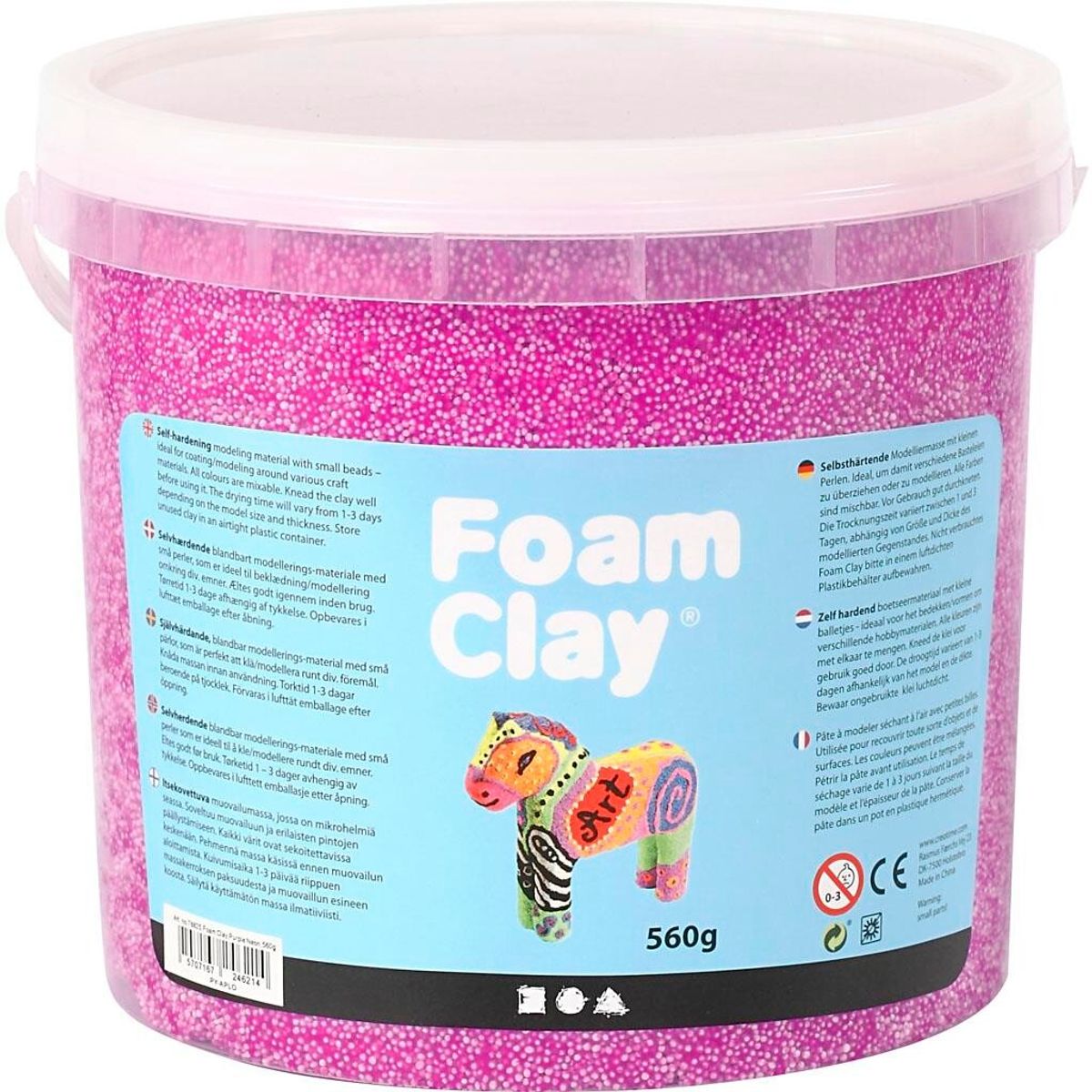 Foam Clay, lilla neon, 560 g