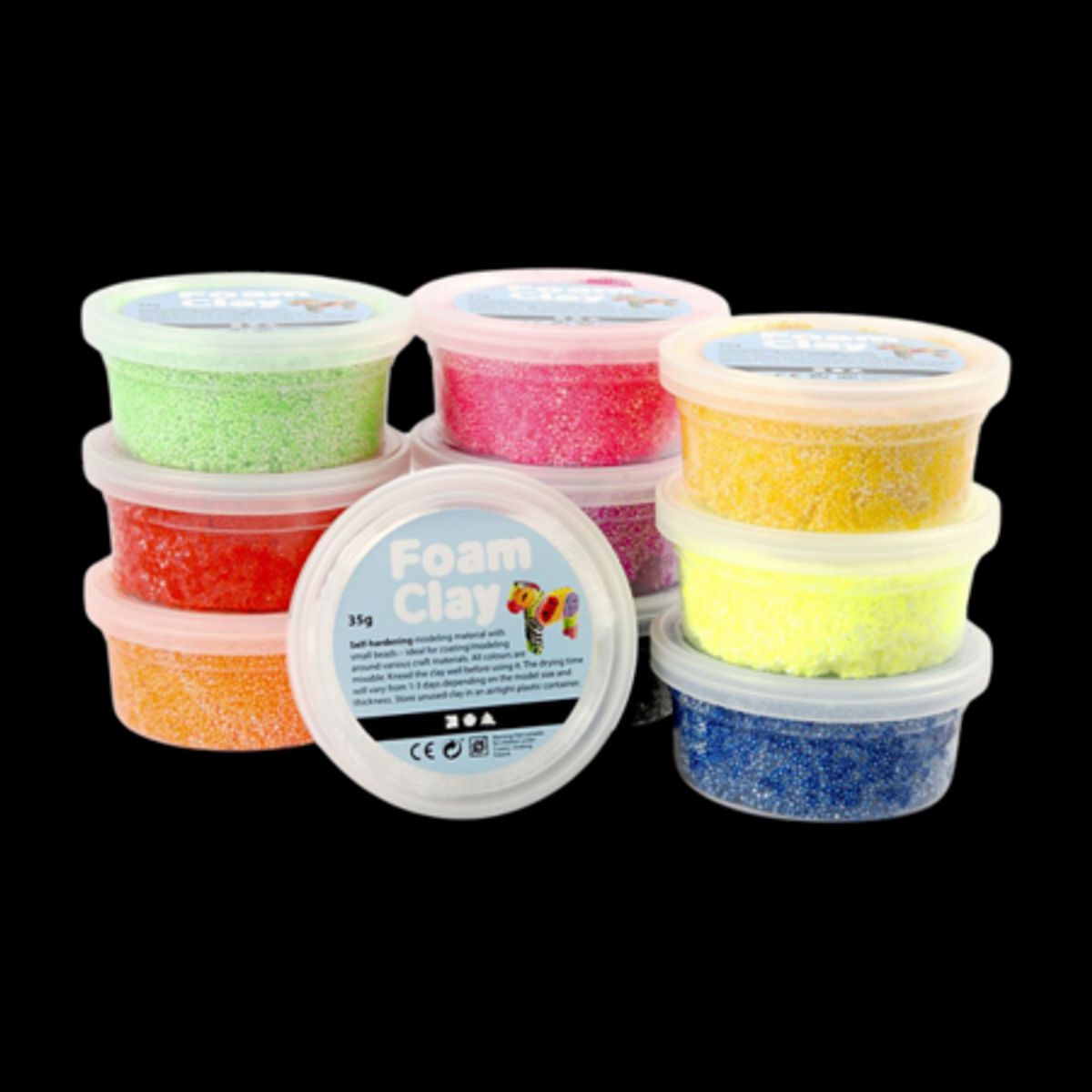 Foam Clay Mix Color Clay 35g - 10 stks