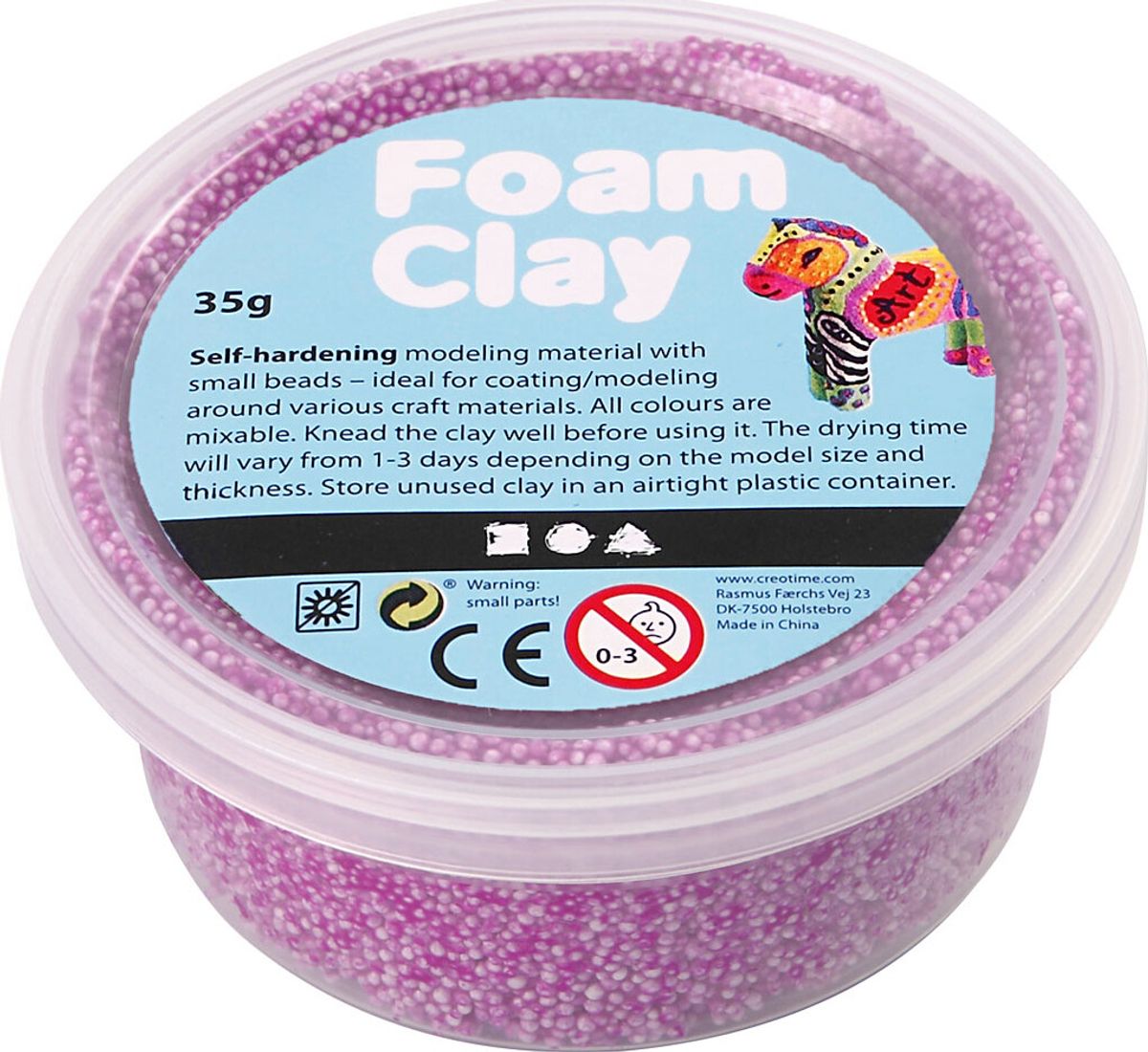 Foam Clay - Neon Lilla - Modellervoks - 35 G