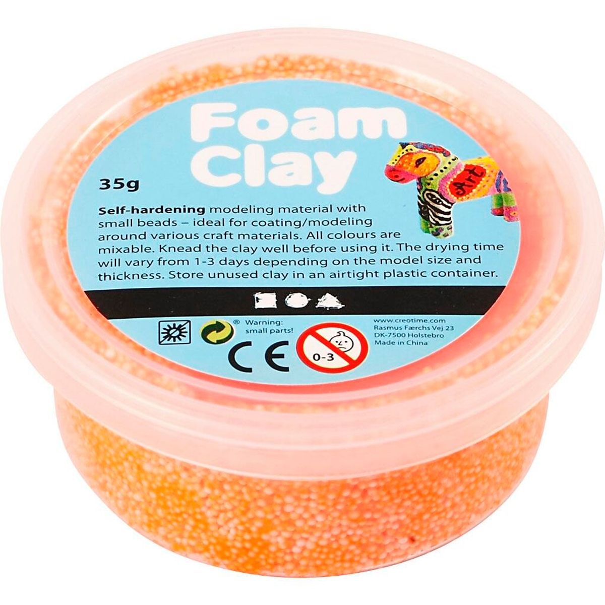 Foam Clay, orange neon, 35 g