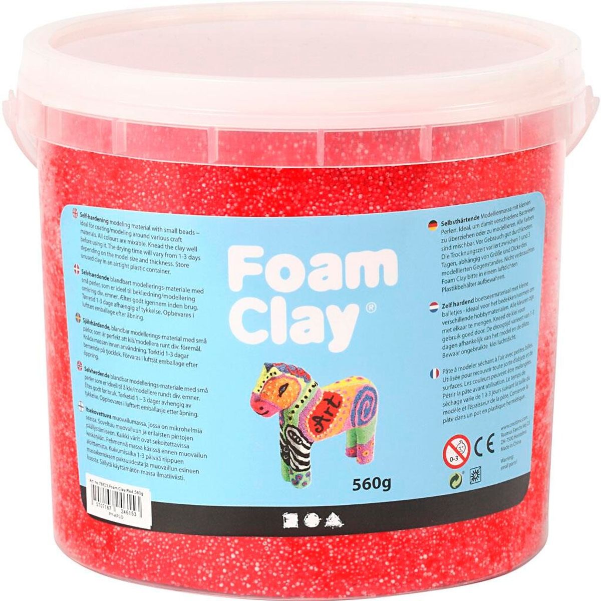 Foam Clay, rød, 560 g