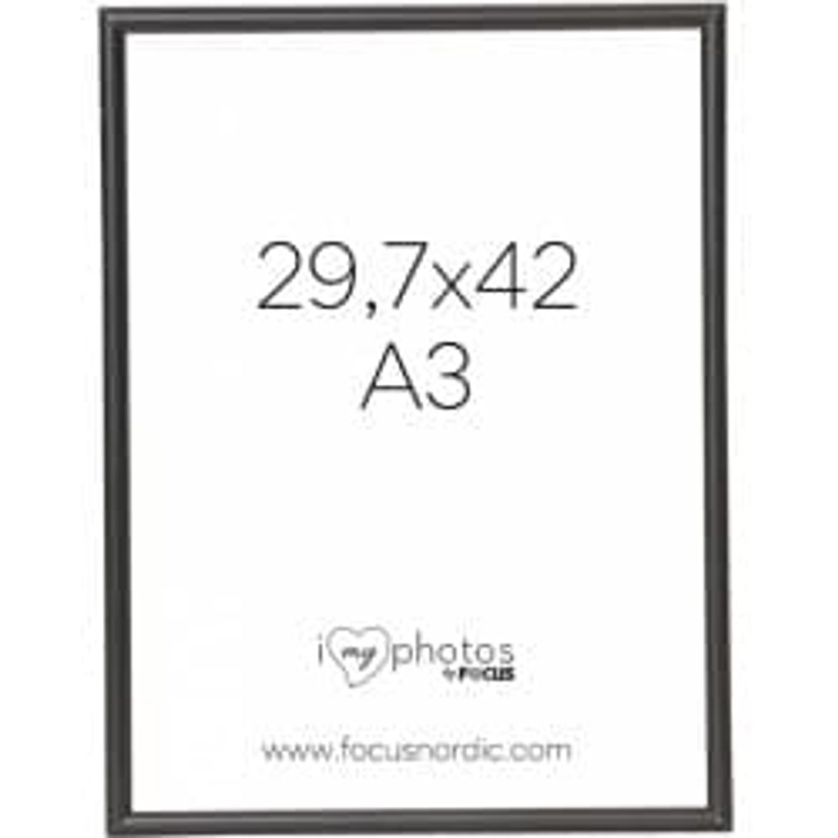 Focus Can-Can Aluminium Black 29,7x42 - Ramme