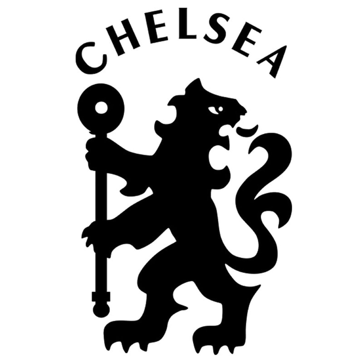 Fodbold wallsticker. Chelseas velkendte løve. Sort. 60x80cm.