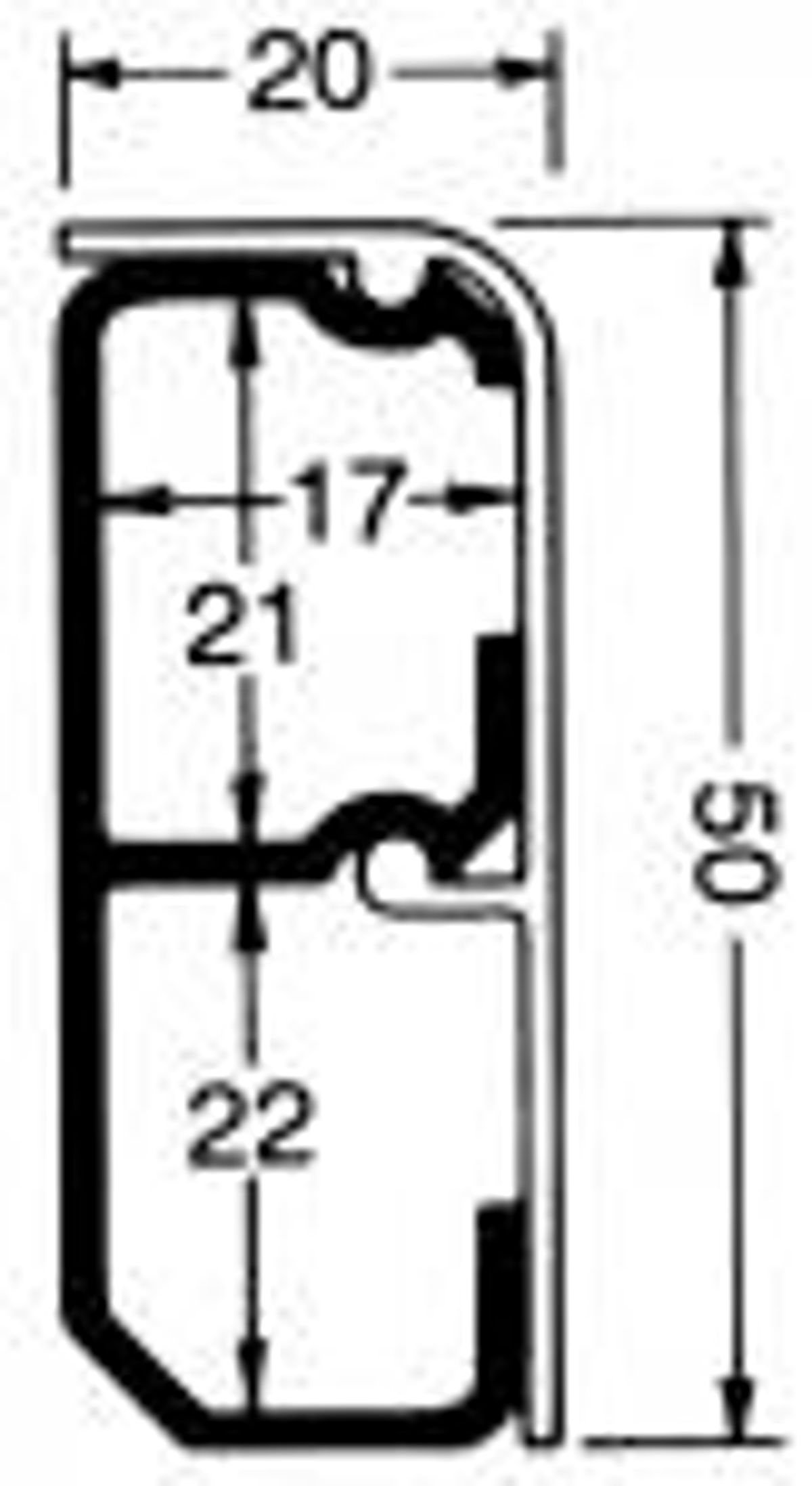 Fodpanel Sl20051 Perlehvid 20x50mm