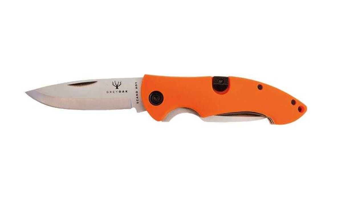 Folding Knife with belly opener orange