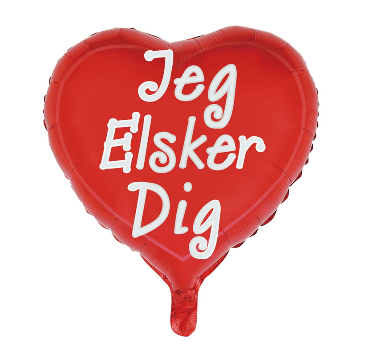 Folieballon 18"/45 cm Hjerteform - Jeg Elsker Dig