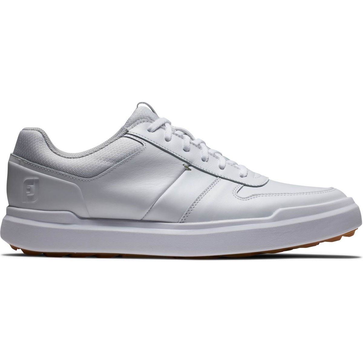 Footjoy Contour Casual (2024) Vandtætte Herre Golfsko Uden Spikes - White/White/Grey - Str. 39 Normal