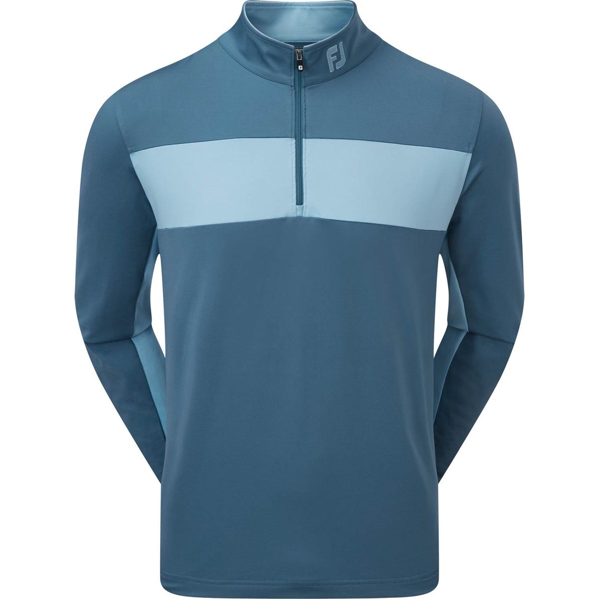 Footjoy Engineered Chest Stripe Chill Out Herre Pullover - Ink With Dusk Blue - Str. L