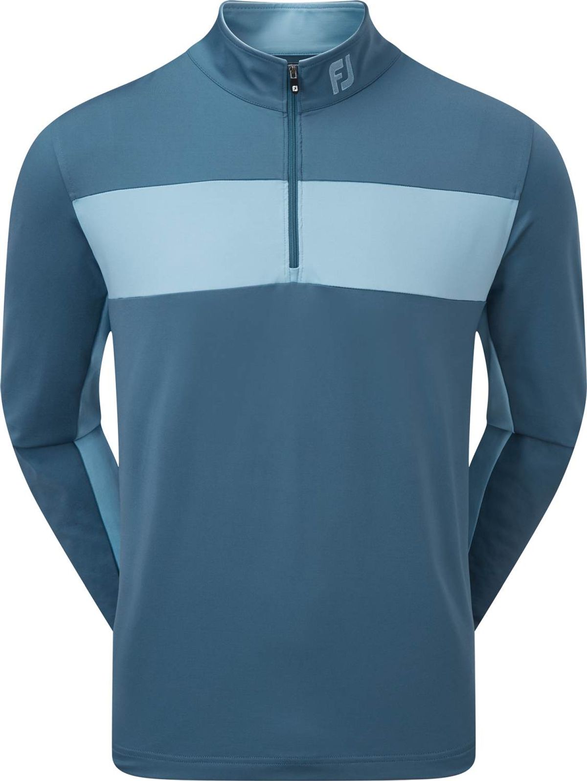 Footjoy Engineered Chest Stripe Chill Out Herre Pullover - Ink With Dusk Blue - Str. S