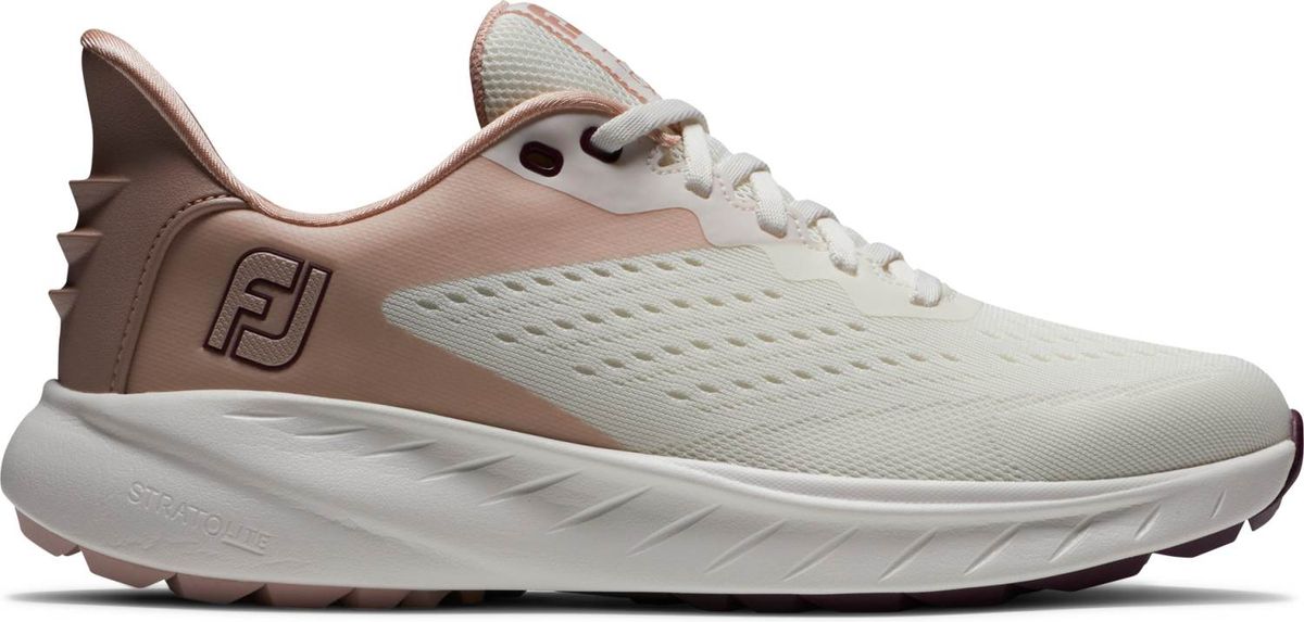 Footjoy Flex Xp (2022) Vandtætte Dame Golfsko Uden Spikes - Beige/Peach/Blue - Str. 40 1/2 Normal