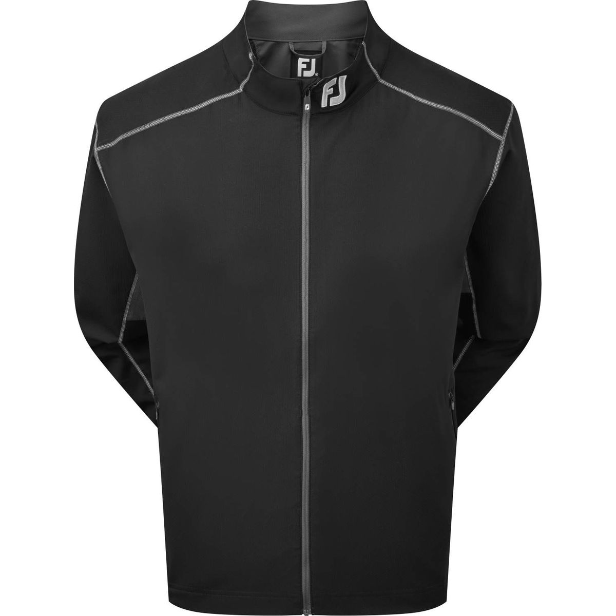 Footjoy Full-Zip Windshirt Herre Jakke - Black With Charcoal - Str. L