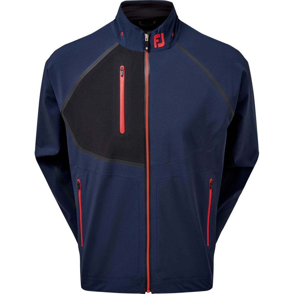 Footjoy HydroTour Herre Regnjakke - Navy With Black And Bright Red - Str. L