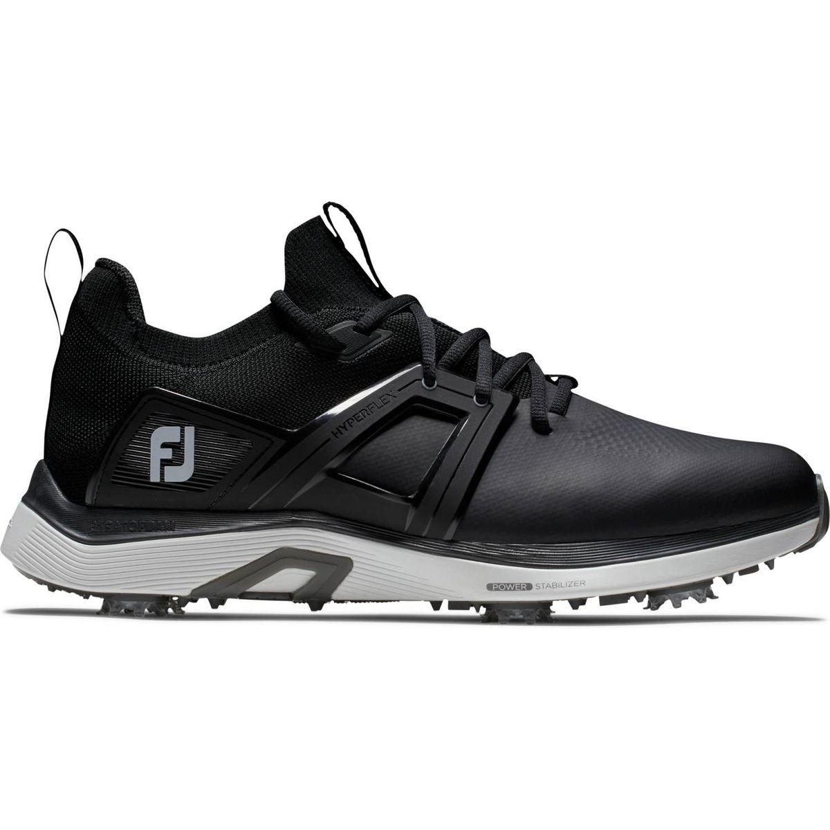 Footjoy HyperFlex (2023) Vandtætte Herre Golfsko Med Spikes - Black/White/Grey - Str. 45 Normal