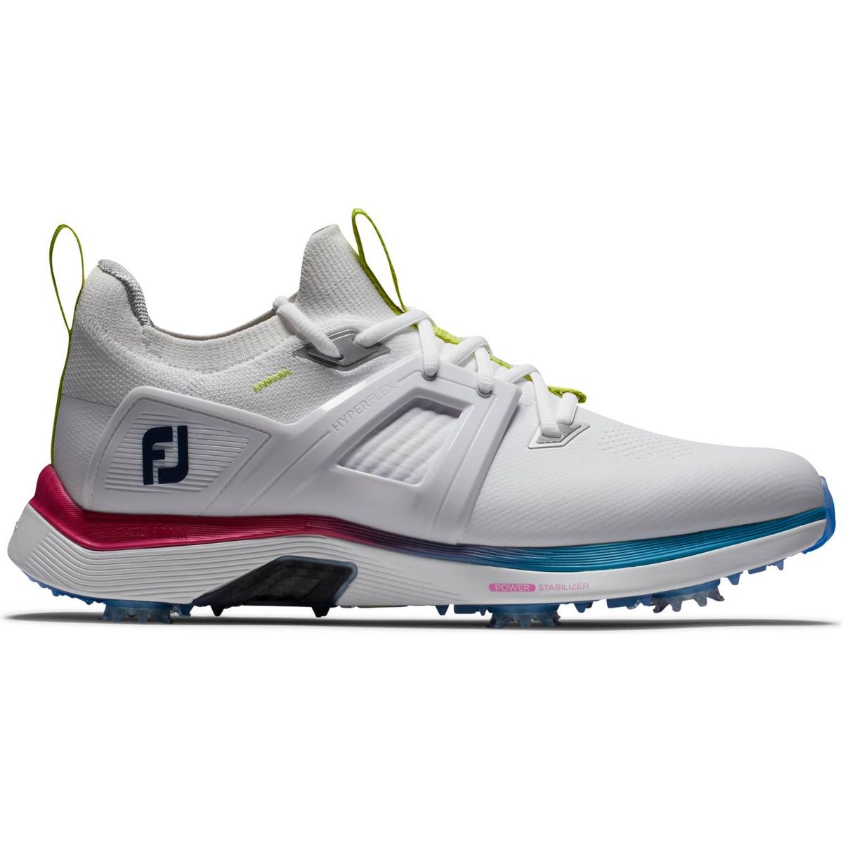 Footjoy HyperFlex Carbon (2023) Vandtætte Herre Golfsko Med Spikes - White/Blue/Purple - Str. 43 Normal