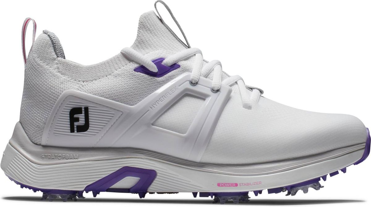 Footjoy Hyperflex Dame Golfsko Med Spikes - White/White/Grey - Str. 40 Normal