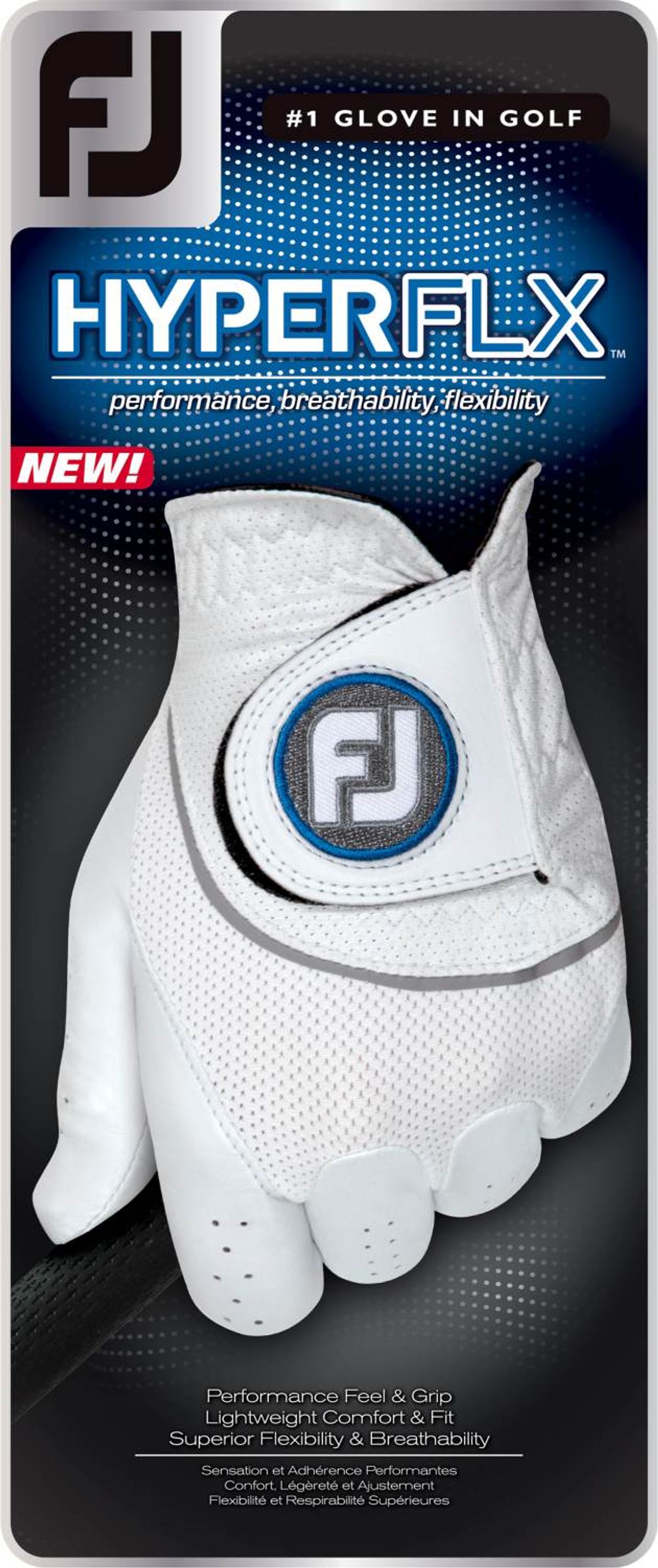 Footjoy HyperFLX Læder Herre Golfhandske - White - Højre - Str. S