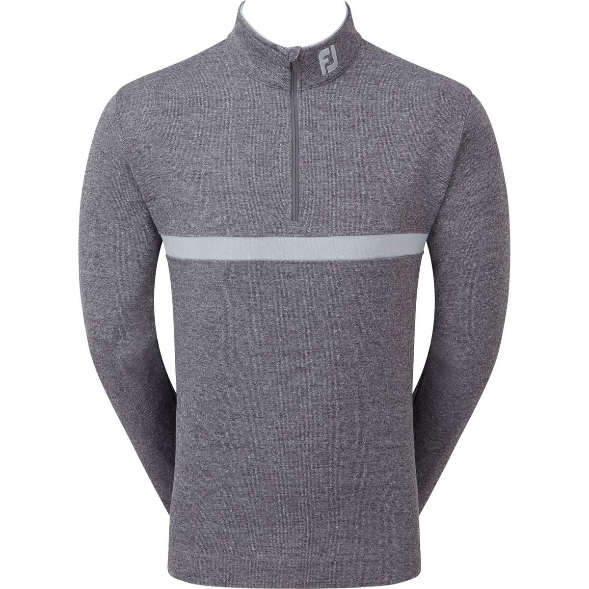 Footjoy Inset Stripe Chill-Out Herre Pullover - H. Gravel/H.Grey Cliff - Str. L