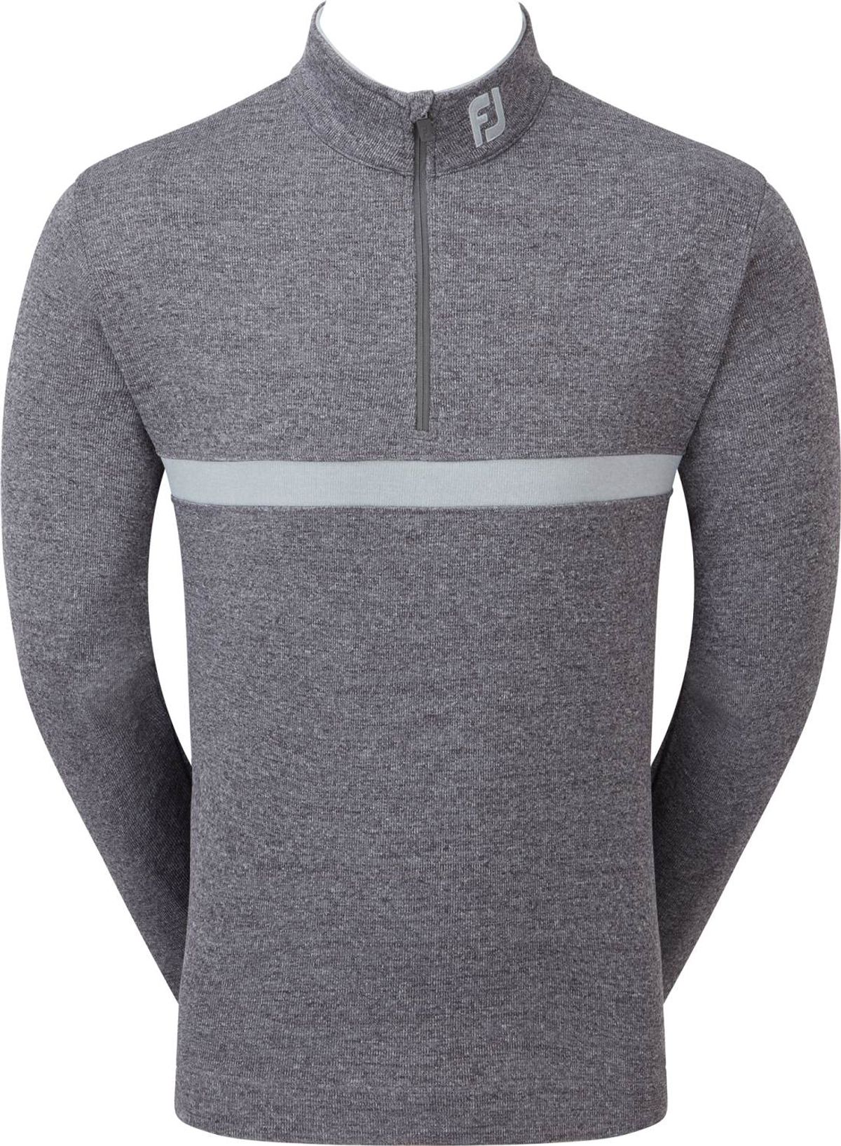 Footjoy Inset Stripe Chill-Out Herre Pullover - H. Gravel/H.Grey Cliff - Str. M