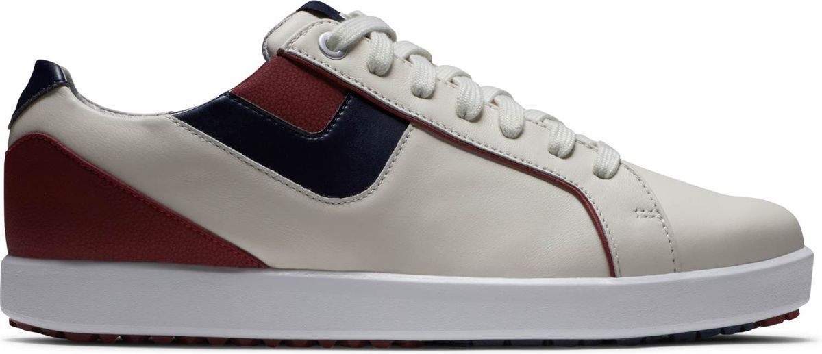 Footjoy Links Vandtætte Dame Golfsko Uden Spikes - Bone/Burgundy/Navy - Str. 40 Normal