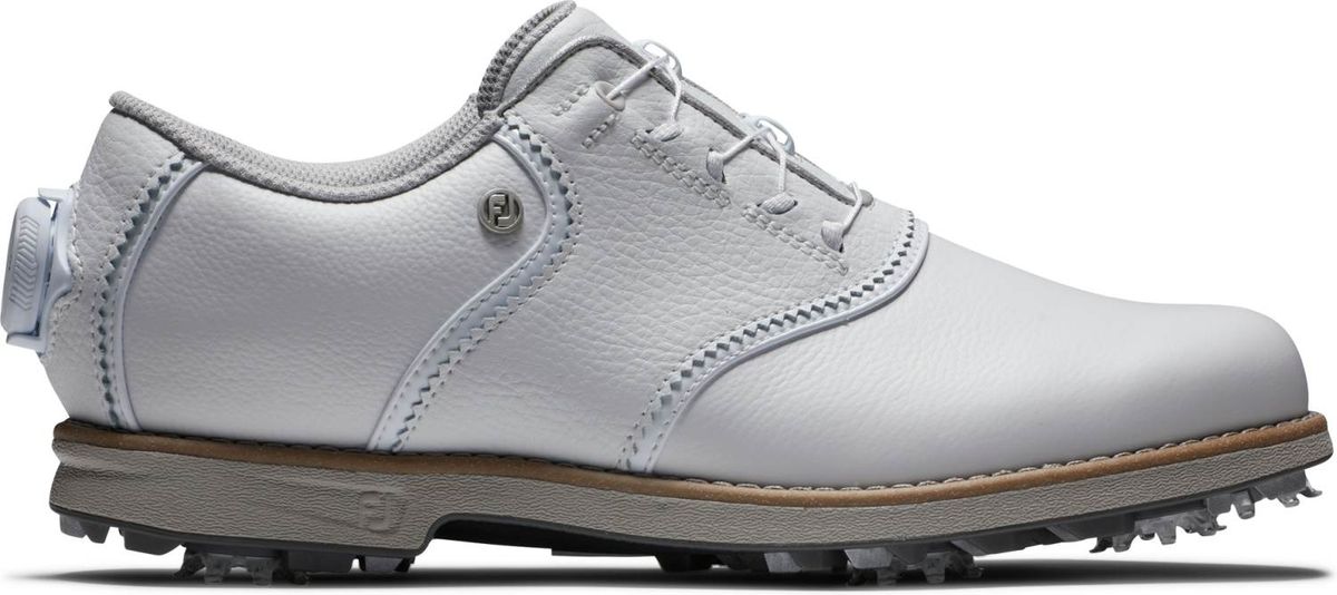 Footjoy Premiere Series (2024) BOA Vandtætte Dame Golfsko Med Spikes - All White - Str. 40 1/2 Normal