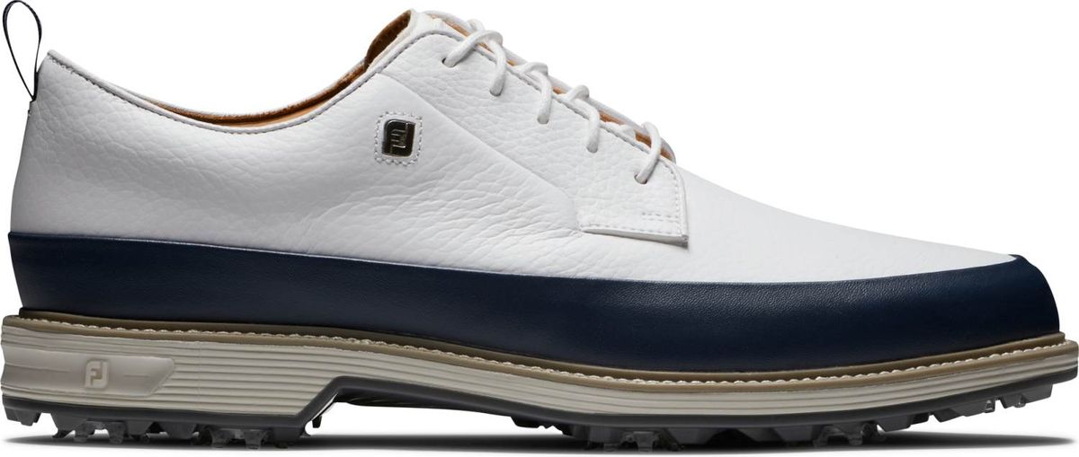 Footjoy Premiere Series Field LX Vandtætte Herre Golfsko Med Spikes - White/Navy/Grey - Str. 40 Normal