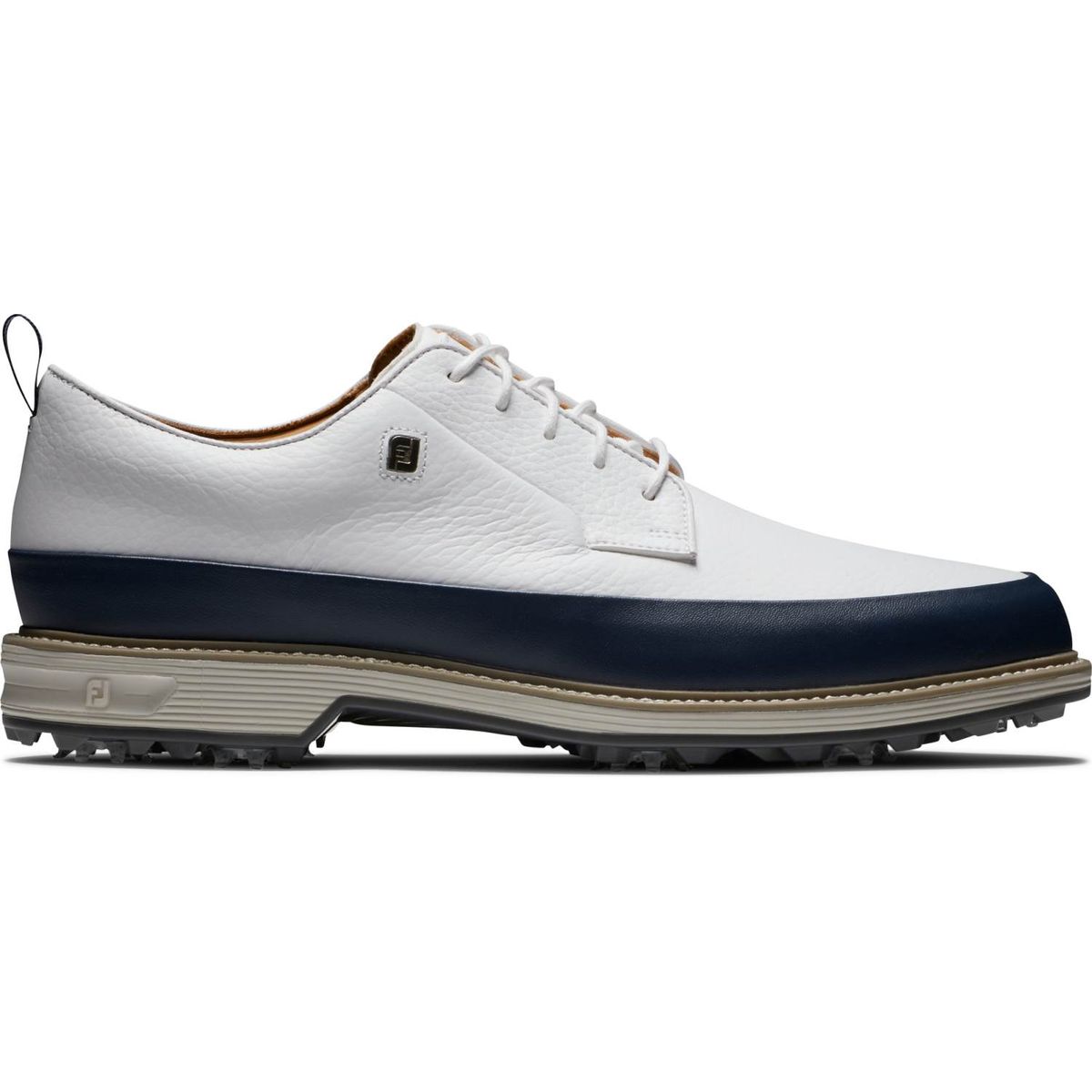 Footjoy Premiere Series Field LX Vandtætte Herre Golfsko Med Spikes - White/Navy/Grey - Str. 41 Normal