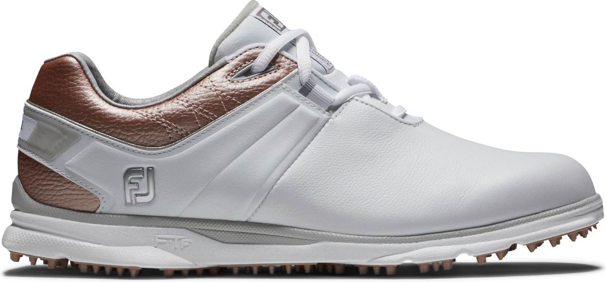 Footjoy Pro SL (2023) Vandtætte Dame Golfsko Uden Spikes - White/Rose Gold - Str. 37 Normal