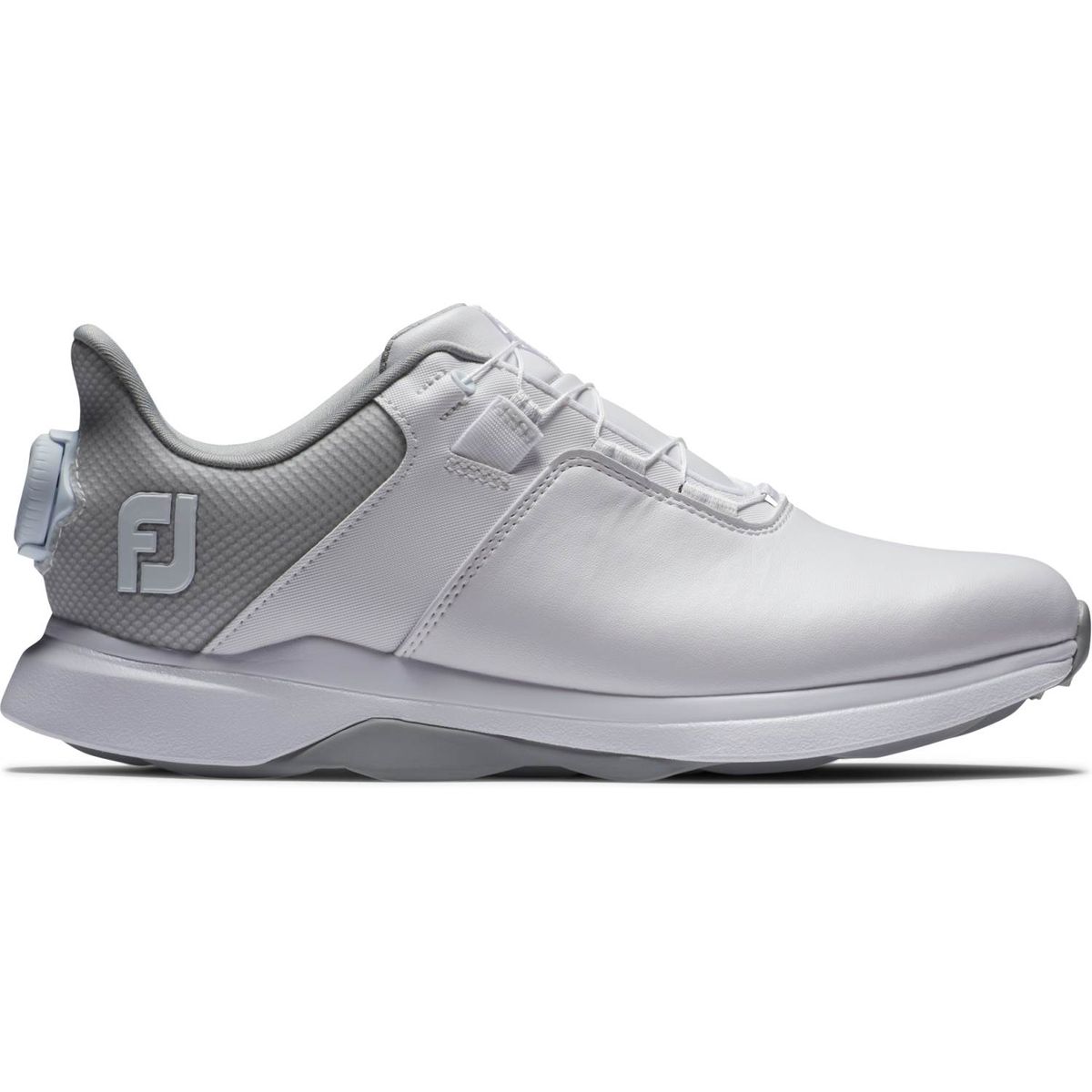 Footjoy ProLite BOA Vandtætte Dame Golfsko Uden Spikes - White/Wht/Grey - Str. 38 1/2 Normal