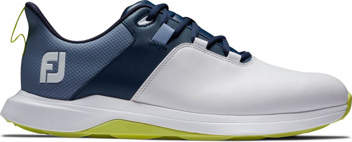 Footjoy ProLite Vandtætte Herre Golfsko Uden Spikes - White/Navy/Lime - Str. 42 Normal