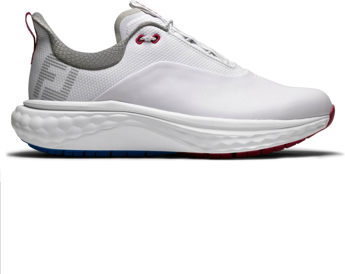 Footjoy Quantum Vandtætte Dame Golfsko Uden Spikes - White/Blue/Pink - Str. 38 1/2 Normal