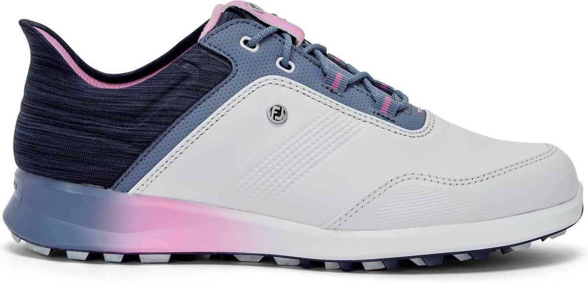 Footjoy Stratos (2023) Vandtætte Dame Golfsko Uden Spikes - White/Navy/Pink - Str. 36 1/2 Normal