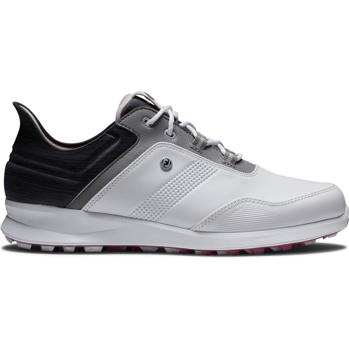 Footjoy Stratos (2023) Vandtætte Dame Golfsko Uden Spikes - Wht/Black/Pink - Str. 36 1/2 Bred