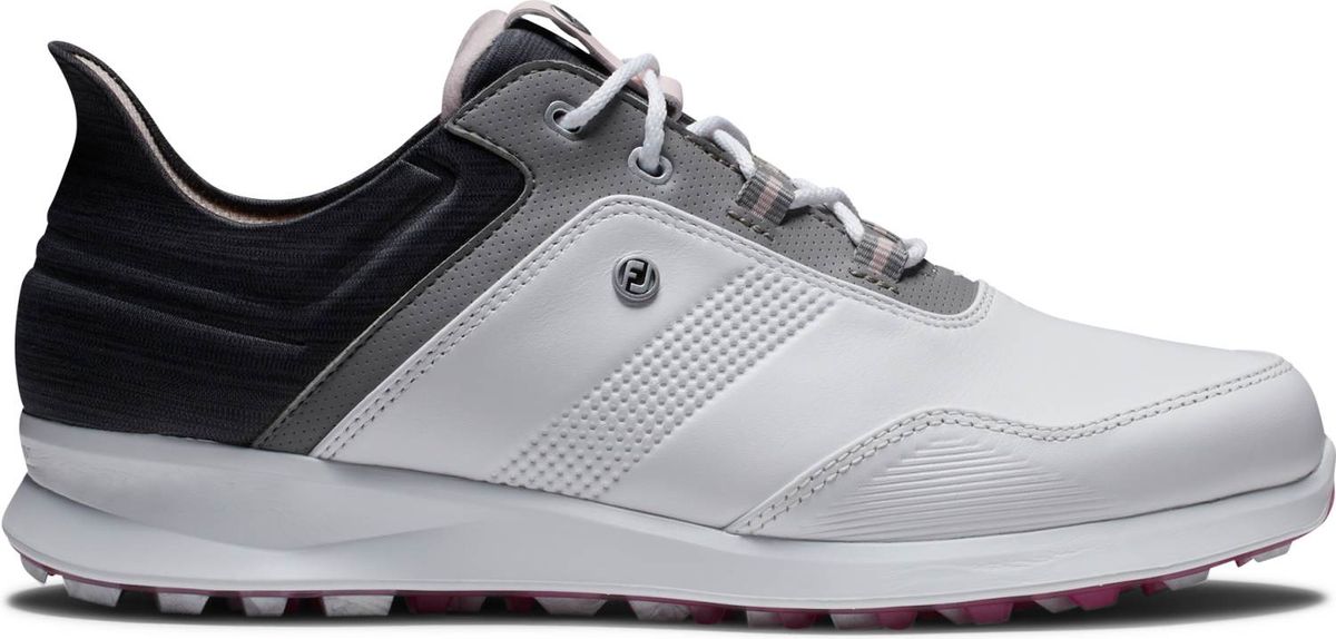 Footjoy Stratos (2023) Vandtætte Dame Golfsko Uden Spikes - Wht/Black/Pink - Str. 36 Normal