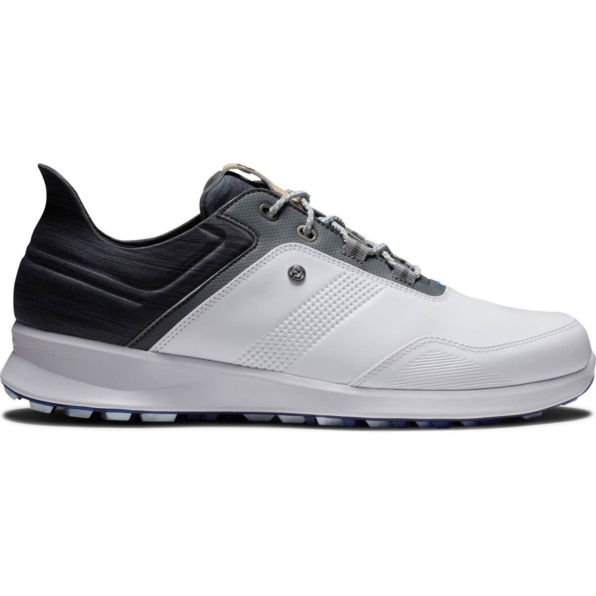 Footjoy Stratos (2023) Vandtætte Herre Golfsko Uden Spikes - White/Black/Iron - Str. 47 Bred