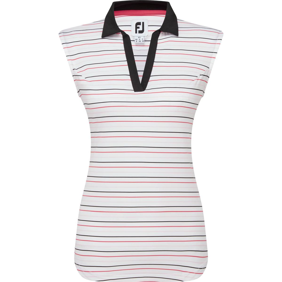 Footjoy Striped Sleeveless Dame Poloshirt - Black - Str. M