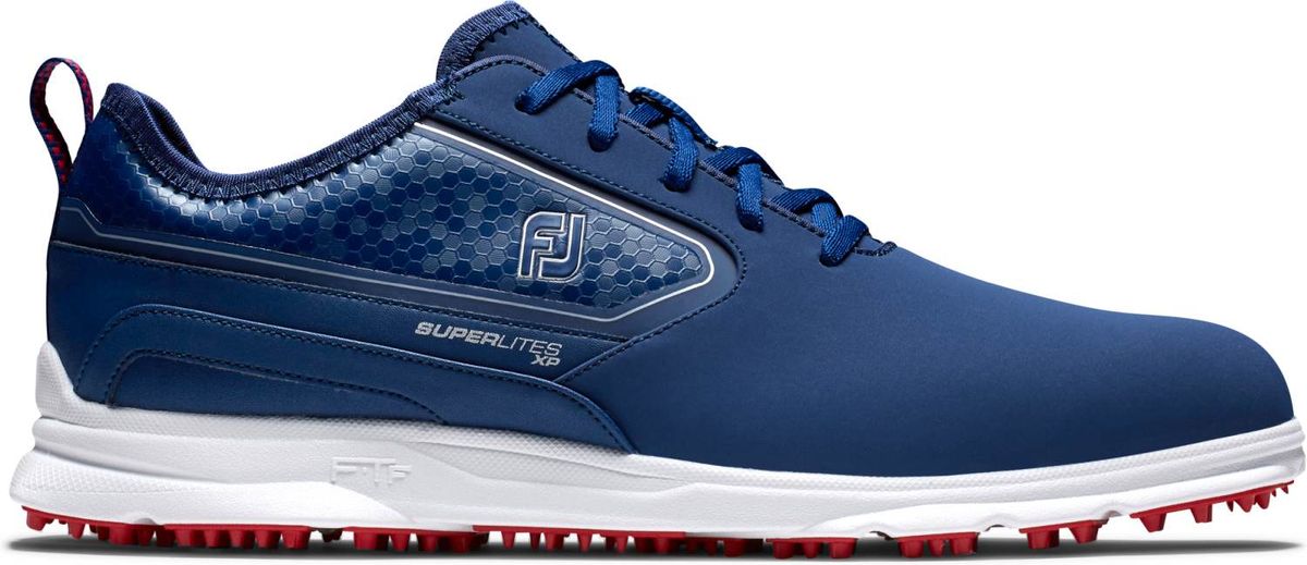 Footjoy Superlites XP (2022) Vandtætte Herre Golfsko Uden Spikes - Navy/Red - Str. 40 1/2 Normal