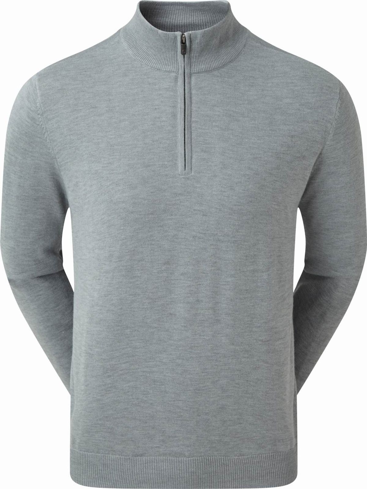 Footjoy Wool Lined 1/2 Zip Herre Pullover - Gry - Str. L