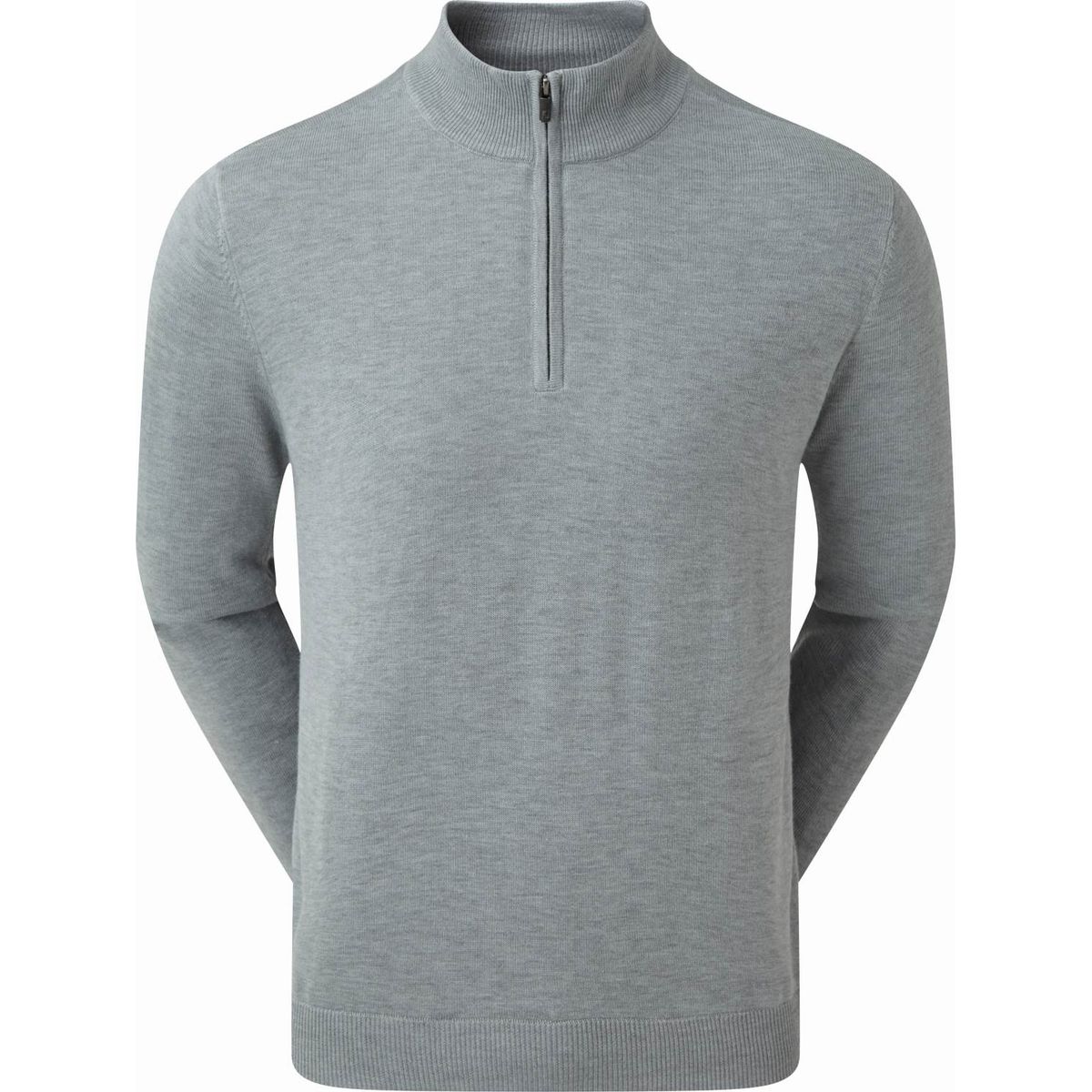 Footjoy Wool Lined 1/2 Zip Herre Pullover - Gry - Str. M