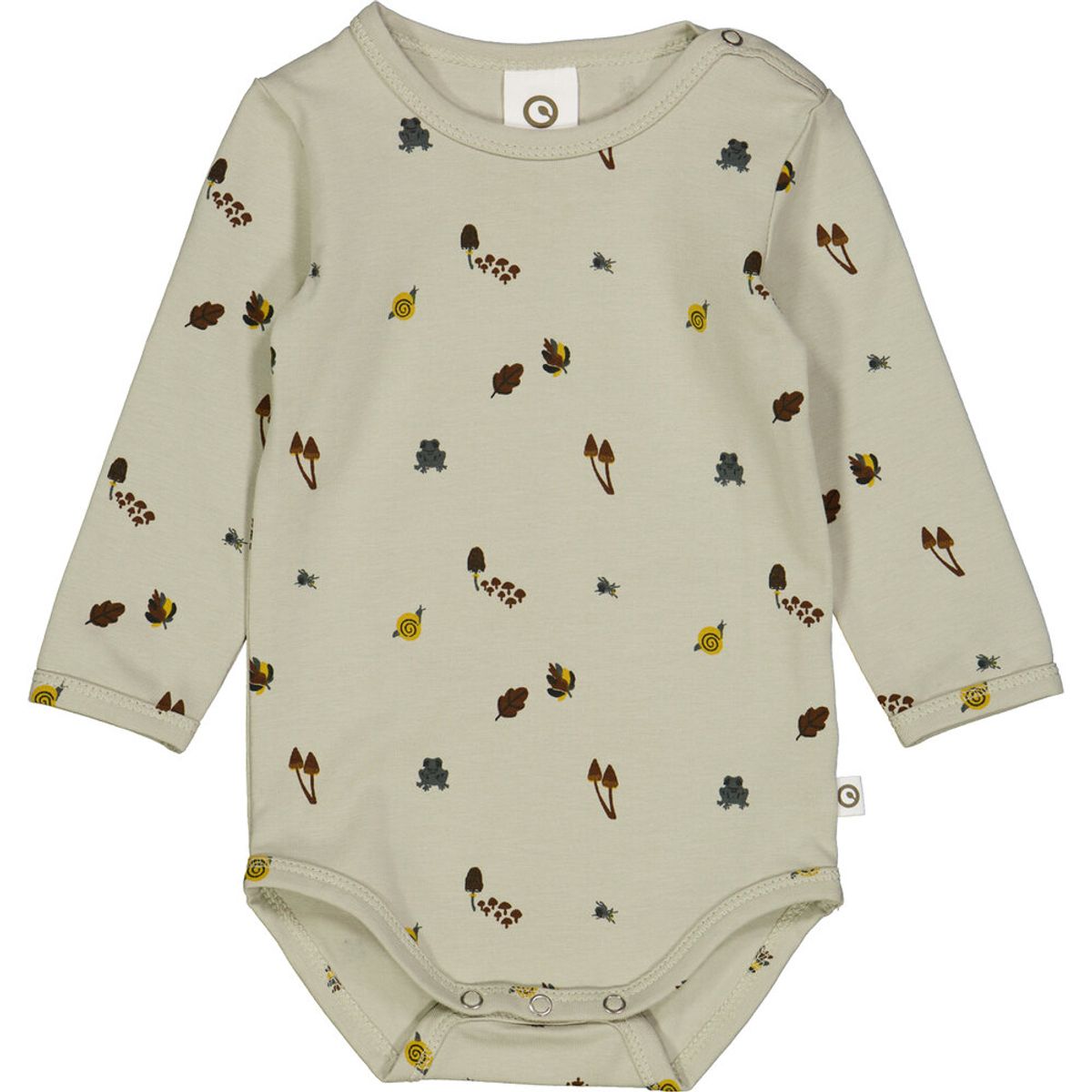 Forest body med skovprint - Soft green/ Mustard/ Bark - 56