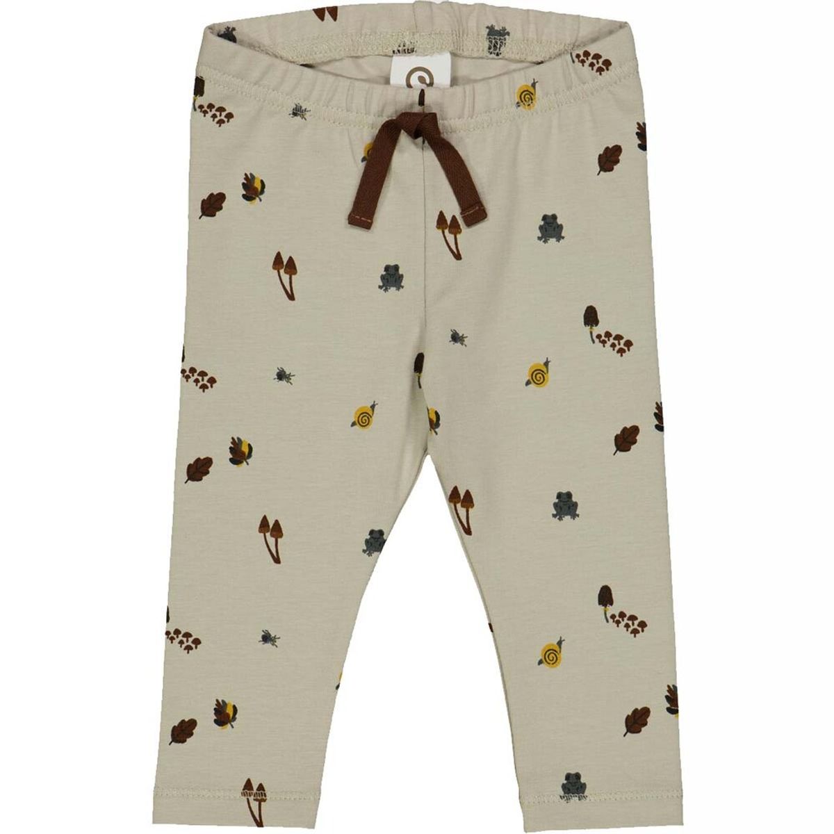 Forest leggings med skovprint - Soft green/ Mustard/ Bark - 74