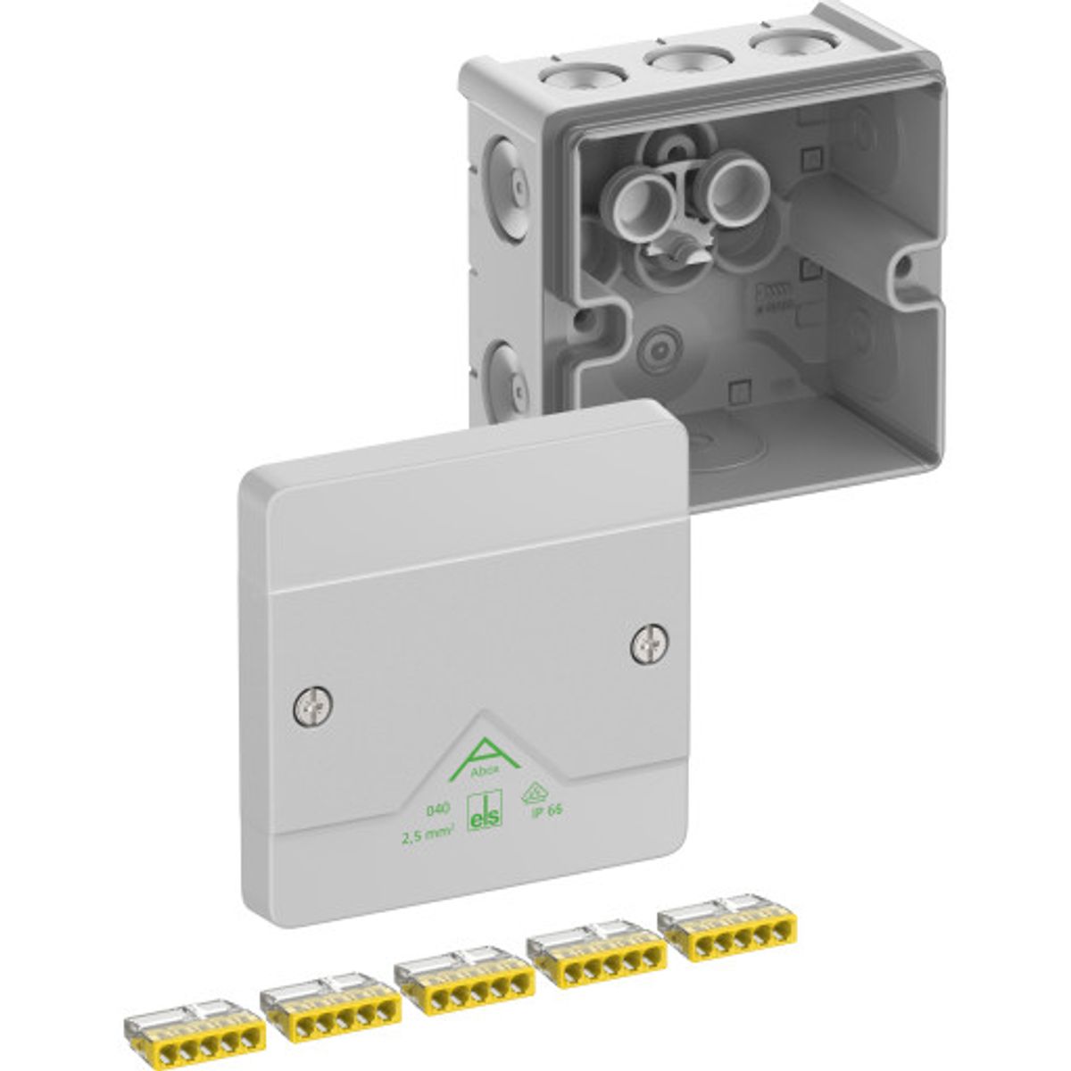 Forgreningsdåse Abox 040-2,5mm² grå