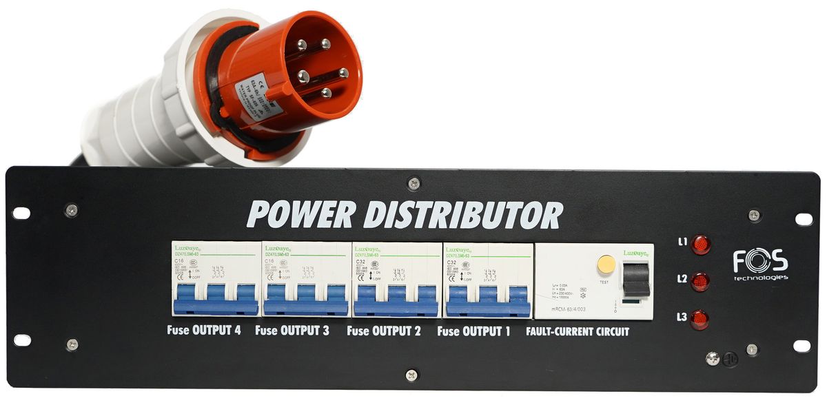 FOS FPB-265 PDU / Strøm Distribution 19"/3unit - 63A