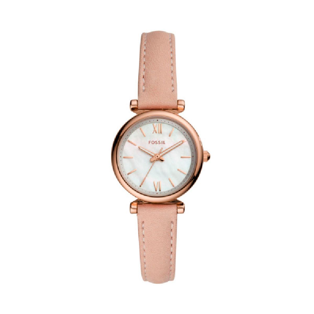 Fossil Carlie Mini dame læder ur rosa