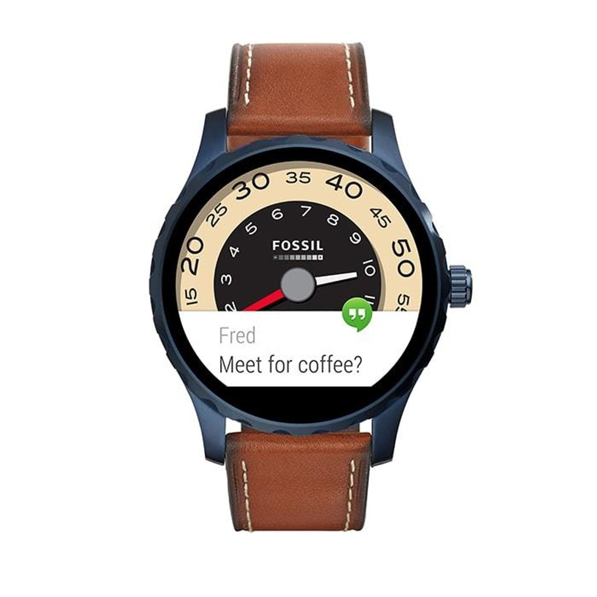 FOSSIL - Q Marshal Smartwatch brun læderrem FTW2106