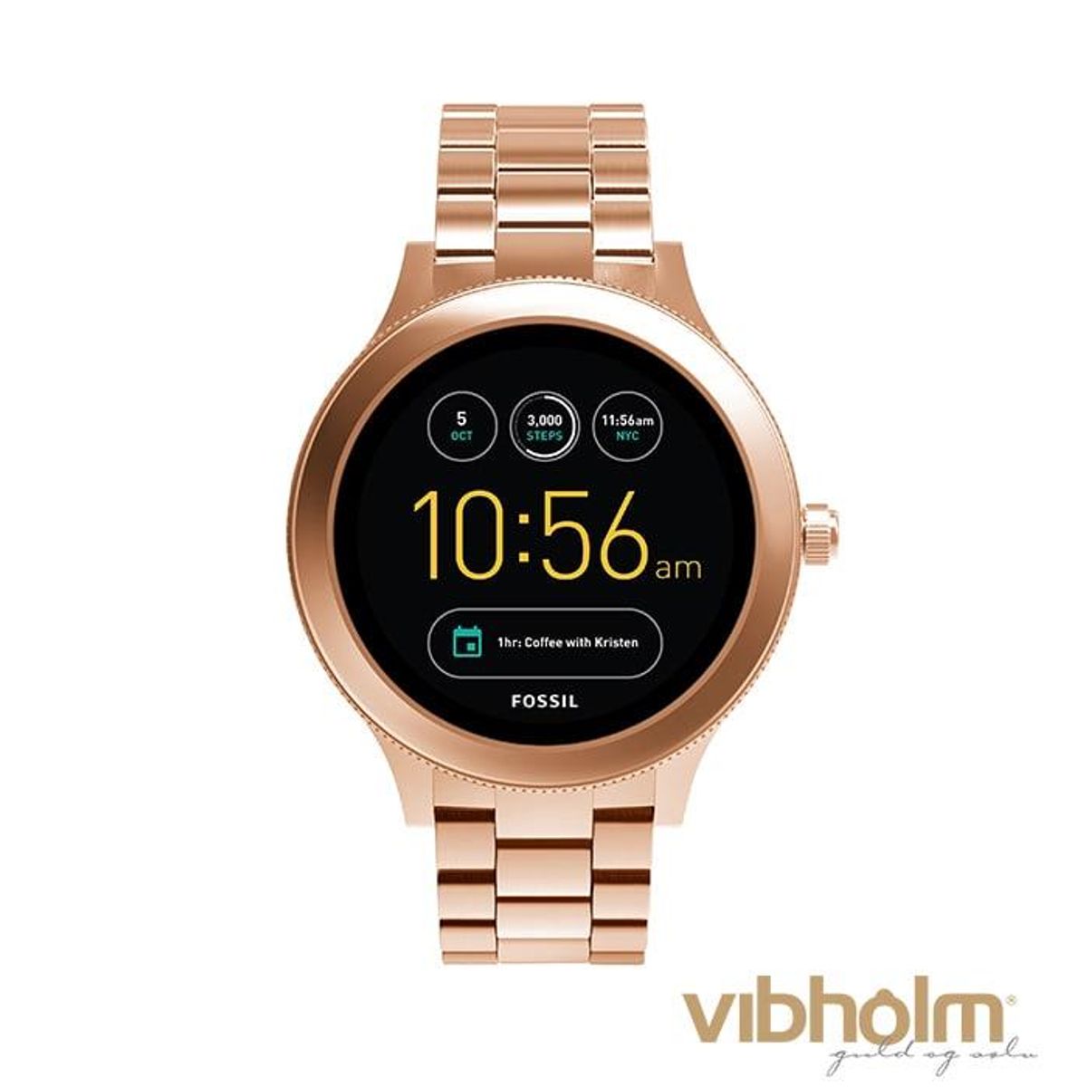 FOSSIL - Q Venture Smartwatch Dame rosaguldfarvet stål FTW6000