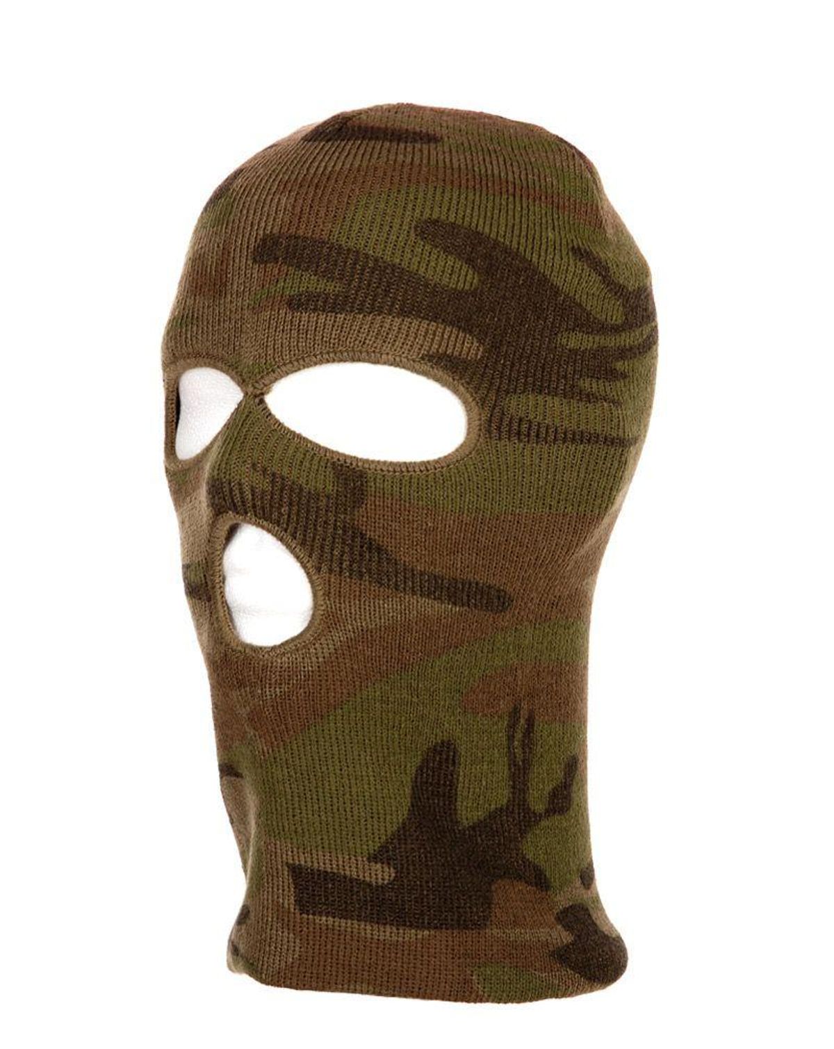 Fostex Akryl Balaclava 3-hul Woodland