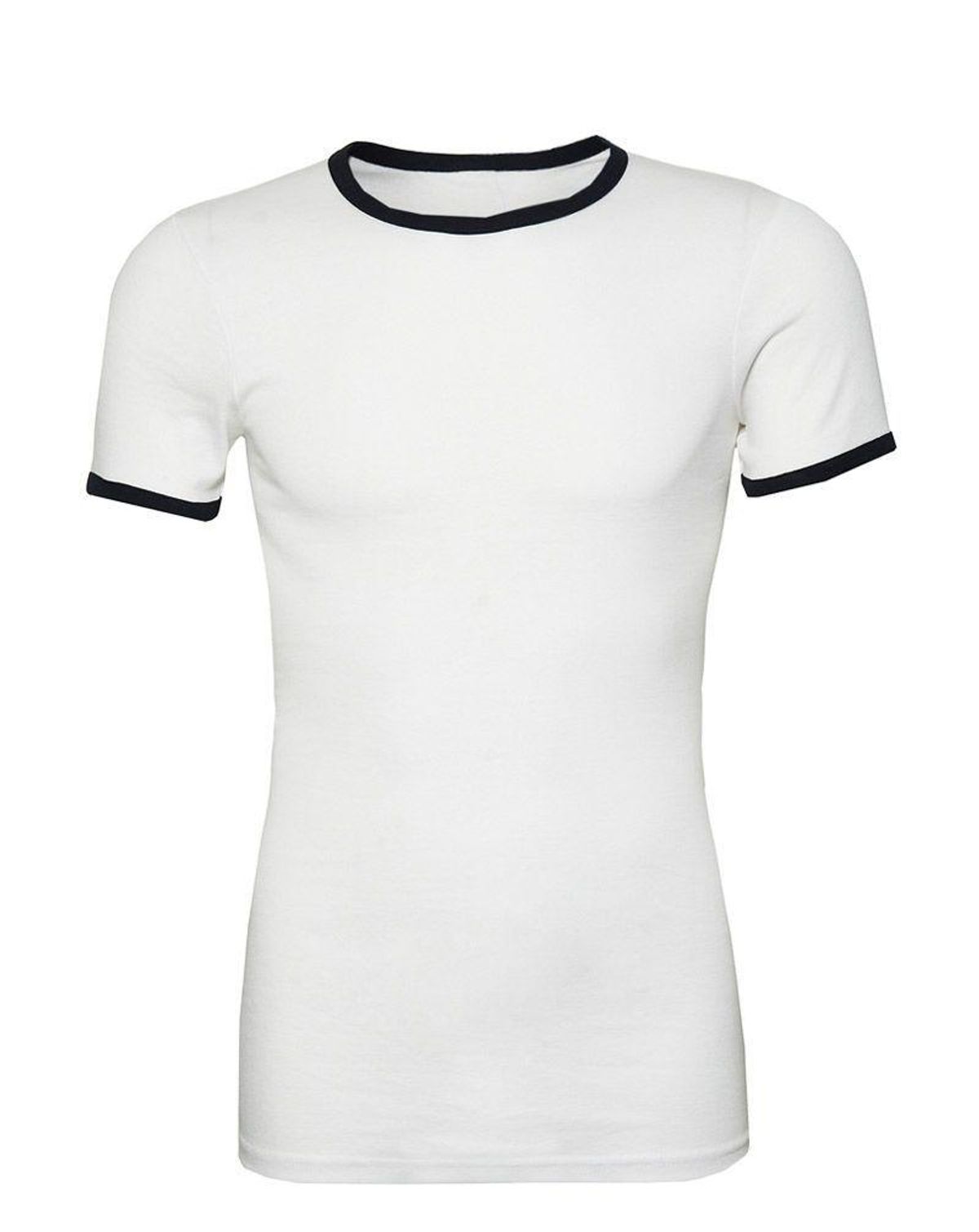 Fostex Sailor T-Shirt Hvid / Blå ribbing