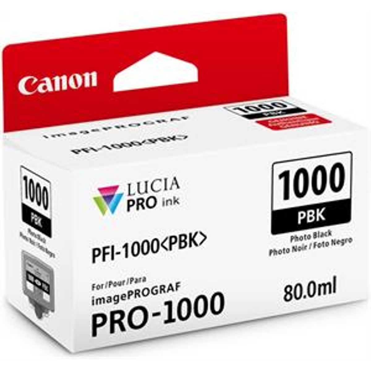 Foto sort blækpatron 1000PBK - Canon - 80,0ml.