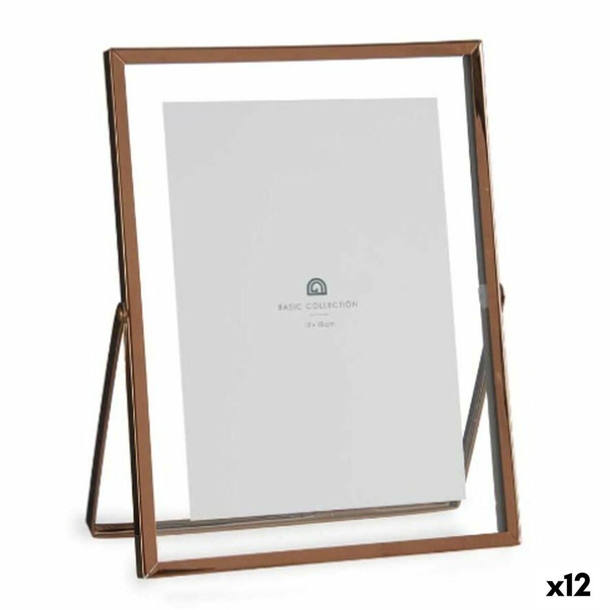 Fotoramme Kobber Metal Glas Plastik 18,5 x 1 x 23 cm (12 enheder)