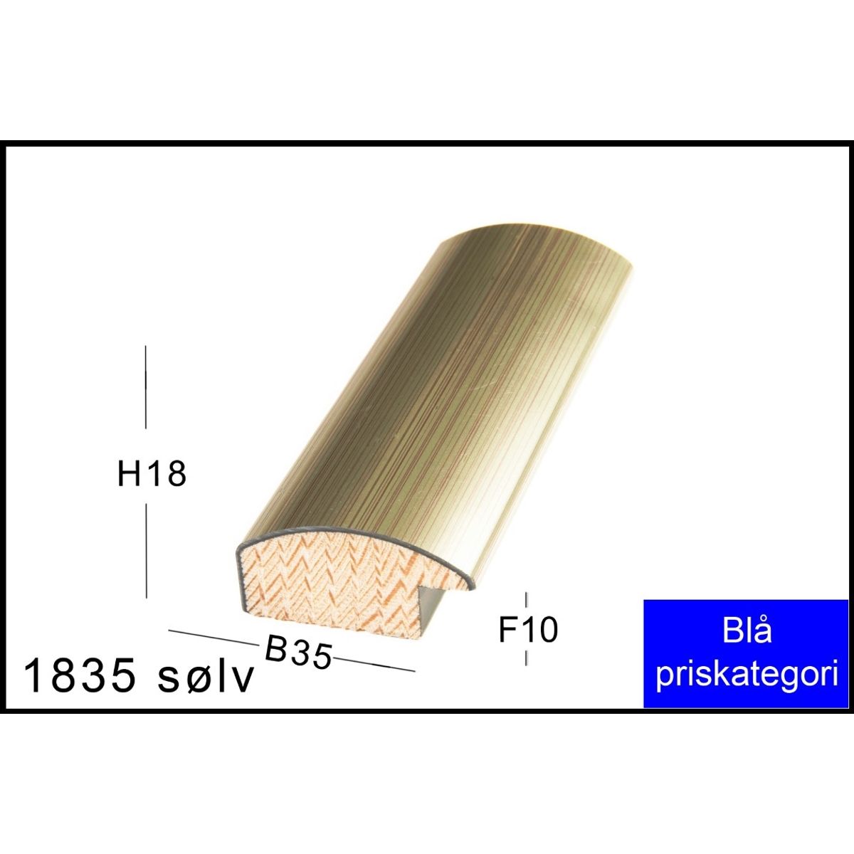 Fotoramme Nr. 1835 Sølv-50x70